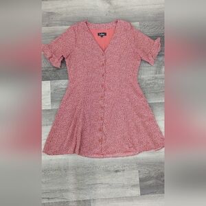 Lulu's Pink Floral Mini Dress